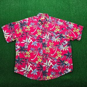 Natural Issue Hawaiian Shirt Mens XL/2XL‎ Floral Short Sleeve Beach Wrinkle Free